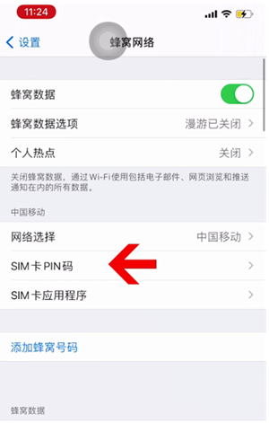 金寨苹果14维修网分享如何给iPhone14的SIM卡设置密码 